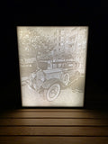 Lithophane met lightbox — Oldtimer